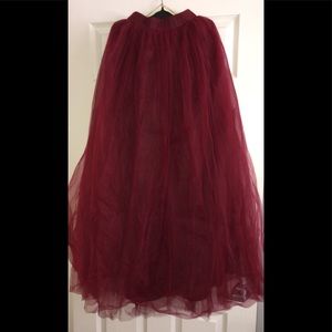 Rare London Tull maxi burgundy skirt